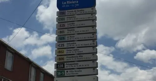 PARADERO SITP BARRIO LA RIVIERA CALLE 70B  255A05